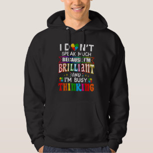 Moletom Eu Não Falo Muito Brilhante Autismo Autista