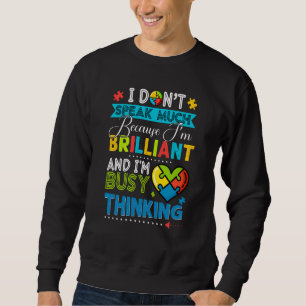 Moletom Eu Não Falo Muito Brilhante Autismo Meninos Autist