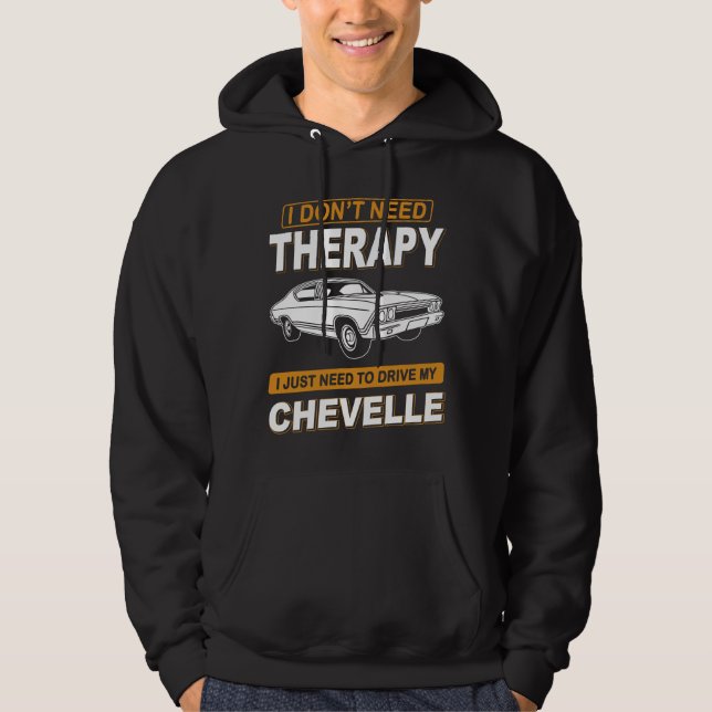 Moletom EU NÃO PRECISO DE TERAPIA Chevrolet Chevelle 1968 (Frente)