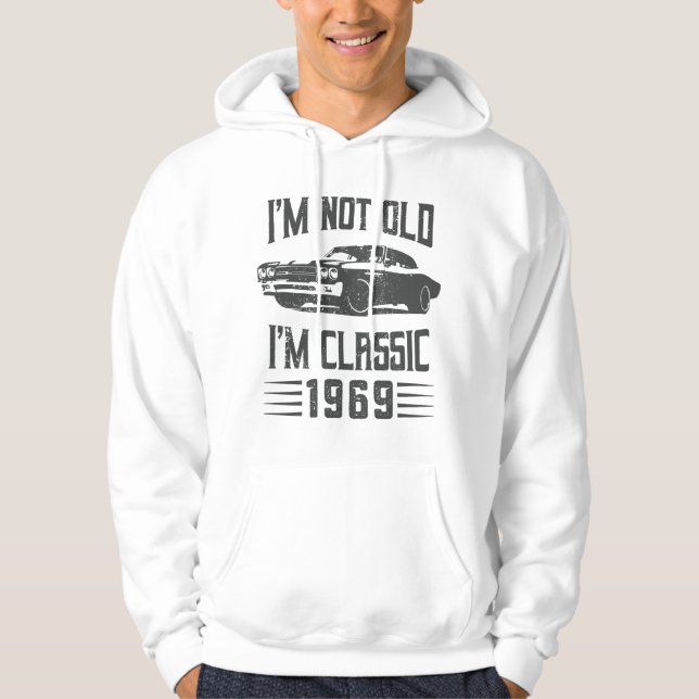 Moletom Eu não sou velho, sou clássico de carro de anivers (Frente)
