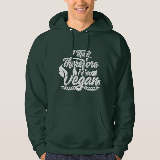 Moletom Eu Penso, Portanto Sou Vegano (Frente)
