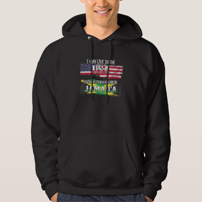 Moletom Eu Posso Morar Nos EUA Mas Minha História Começou  (Frente)