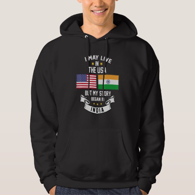 Moletom Eu Posso Viver Nos Eua Mas Minha História Começou  (Frente)