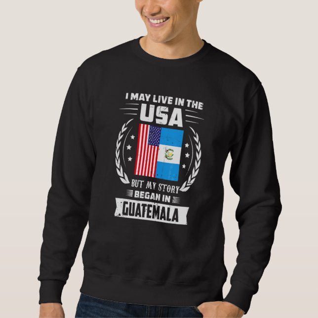Moletom Eu posso viver nos EUA, mas minha história começou (Frente)