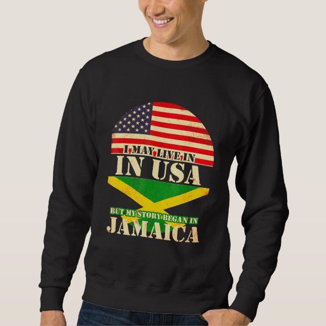 Moletom Eu Posso Viver Nos Eua Mas Minha História Começou  (Frente)