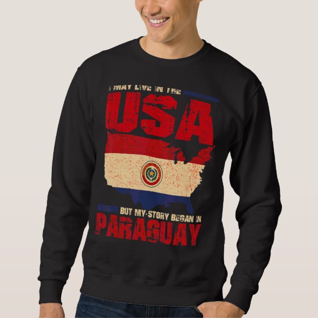 Moletom Eu Posso Viver Nos Eua Mas Minha História Começou  (Frente)
