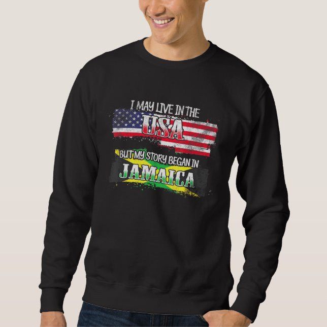 Moletom Eu Posso Viver Nos Eua Mas Minha História Começou  (Frente)