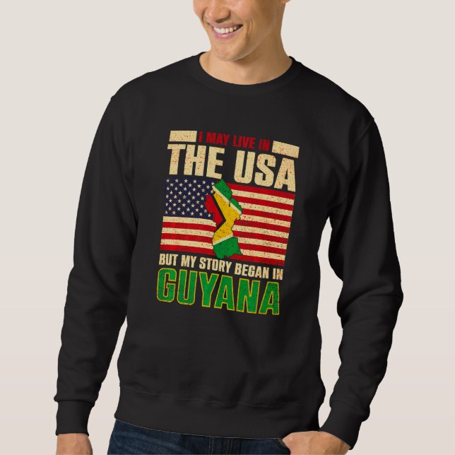 Moletom Eu Posso Viver Nos Eua Mas Minha História Começou  (Frente)