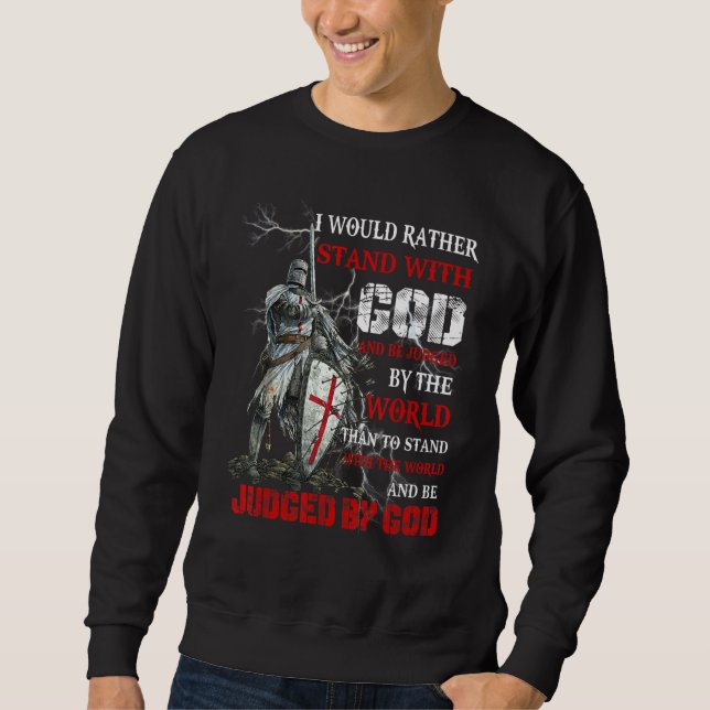 Moletom EU PREFERENCIALMENTE COM DEUS, O Unisex Clássico (Frente)