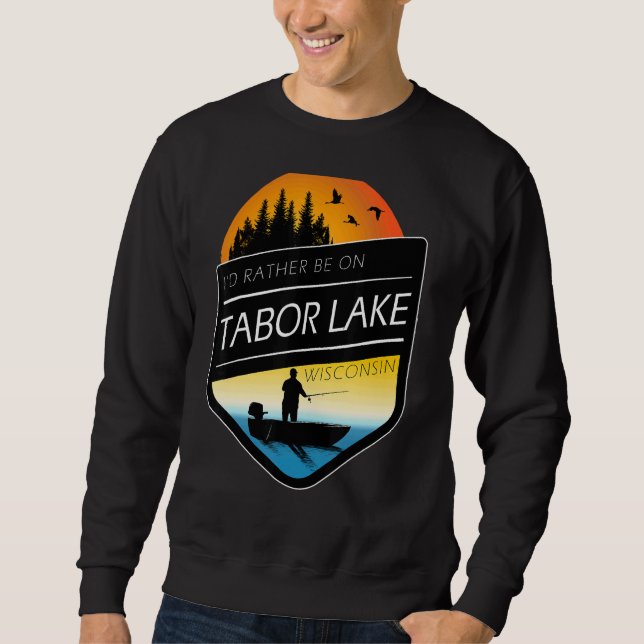 Moletom Eu Preferencialmente Estar Em Tabor Lake Wisconsin (Frente)