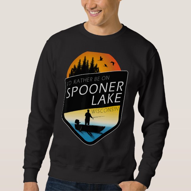 Moletom Eu Preferencialmente No Spooner Lake Wisconsin Pes (Frente)
