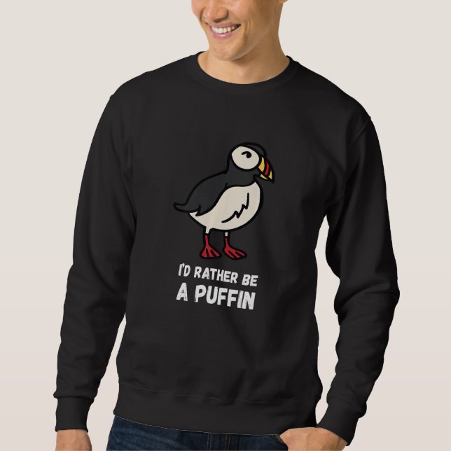 Moletom Eu Preferencialmente Ser Pássaro Pássaro Puffin Pu (Frente)