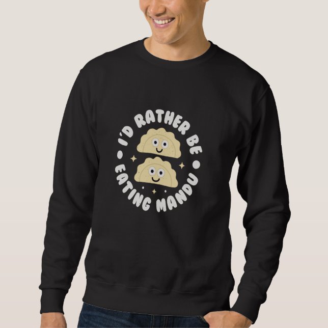 Moletom Eu Preferiria Estar Comendo Mandu - Mandu de Bolin (Frente)