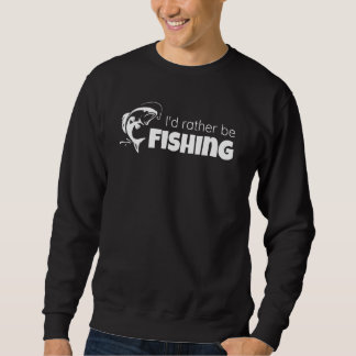 Moletom Eu Preferiria Estar Pescando Pescador Anzol vara e