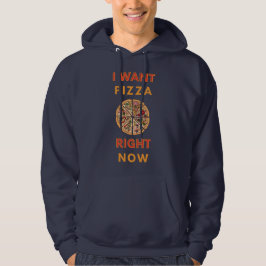 Moletom Eu quero pizza agora slogan