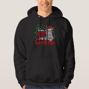 Moletom Eu Quero Um Hippopotamus Para O Natal Xmas Hippo