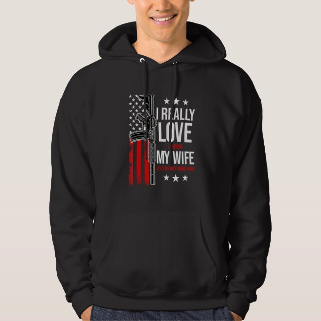 Moletom Eu realmente amo quando minha esposa me deixa comp (Frente)