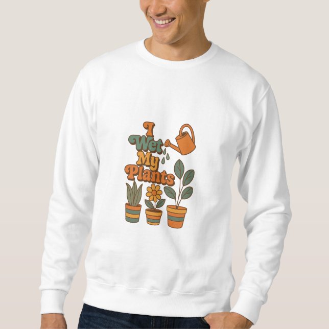 Moletom Eu Rego Minhas Plantas – Listras Retro dos Anos 70 (Frente)
