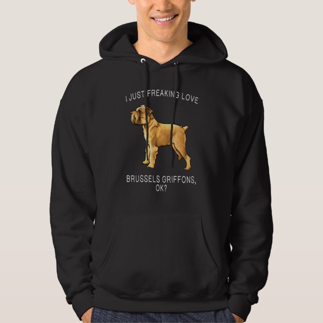 Moletom Eu simplesmente amo o cachorro Griffon de Bruxelas (Frente)