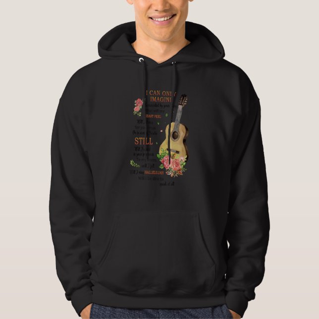 Moletom Eu Só Consigo Imaginar Jesus Flor Guitarra Fé Chri (Frente)