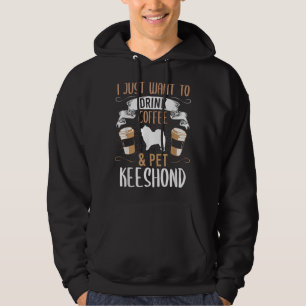 Moletom Eu Só Quero Beber Café E Pet Keeshond Dog L