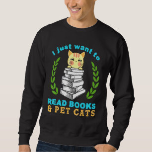 Moletom Eu Só Quero Que Leia Livros Gatos Gato Miau Gato P