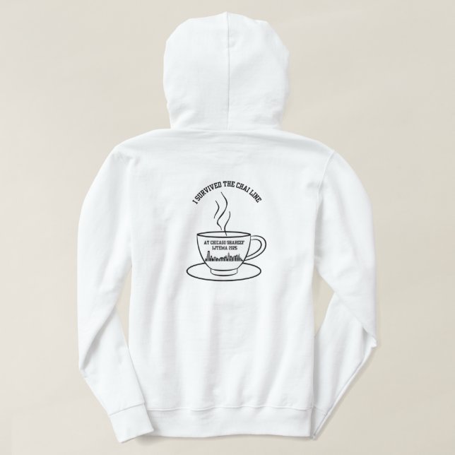 Moletom Eu sobrevivi à Linha Chai em Chicago Ijtema (Verso do Design)