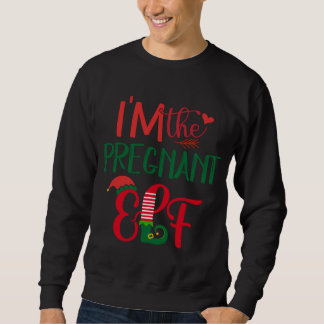 Moletom Eu sou a Grávida Elf Matching Family Feia Christma