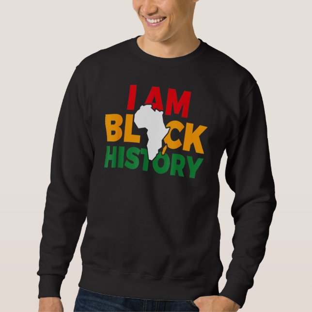 Moletom Eu Sou a História Negra Mulheres Meninas Meninas N (Frente)