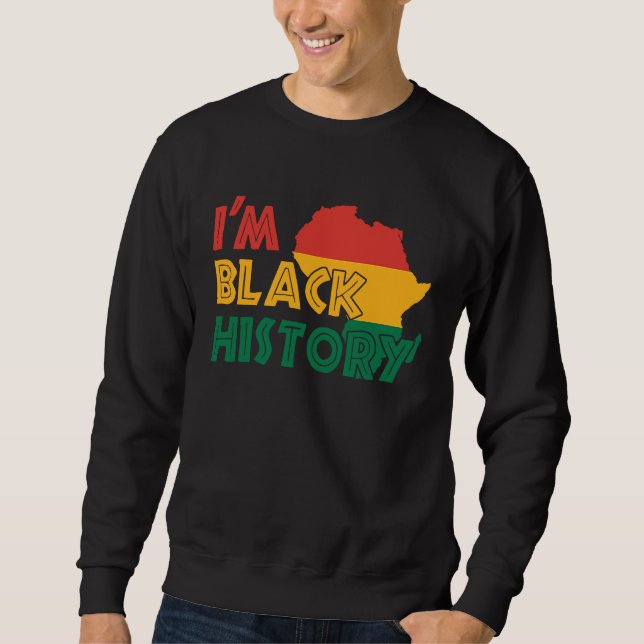 Moletom Eu sou Black History Men Mulheres Crianças African (Frente)