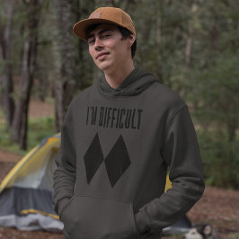 Moletom Eu sou difícil de fazer Esqui de inverno Diversão 