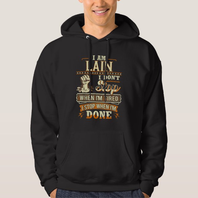 Moletom Eu Sou Lain. Eu não paro quando estou cansado (Frente)