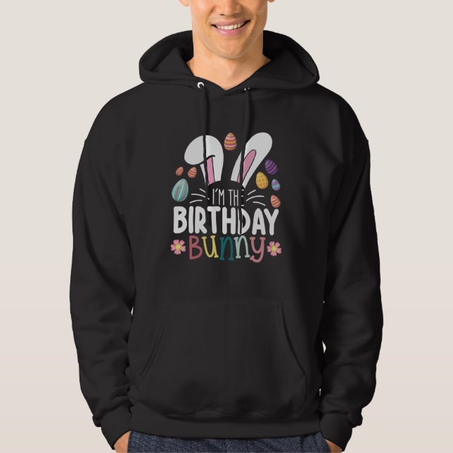 Moletom Eu Sou o Coelho de Aniversário da Páscoa Roupas de (Frente)