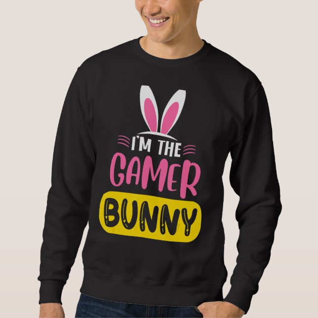 Moletom Eu sou o Coelho Gamer Orelha Páscoa de Ovos (Frente)