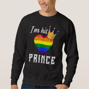 Moletom Eu sou o Príncipe Lgbtq Rainbow Heart Gay