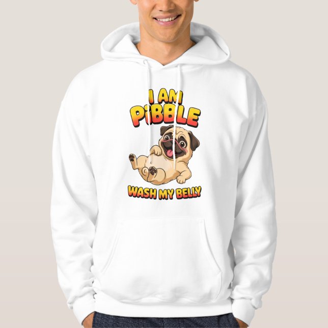 Moletom Eu Sou Pibble Lave Minha Barriga (Frente)