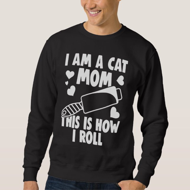 Moletom Eu Sou Proprietário De Gatos É Assim Que Eu Rolo P (Frente)