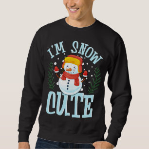 Moletom Eu sou Snow Cute Winter Time Weather Snowman Chris