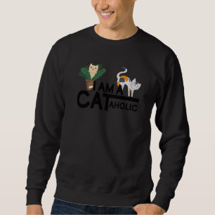 Moletom Eu sou um católico dono de gatos animais de estima