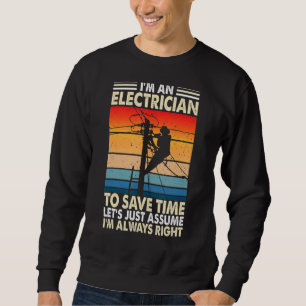 Moletom Eu sou um Vamos eletricista suponho que eu sou um