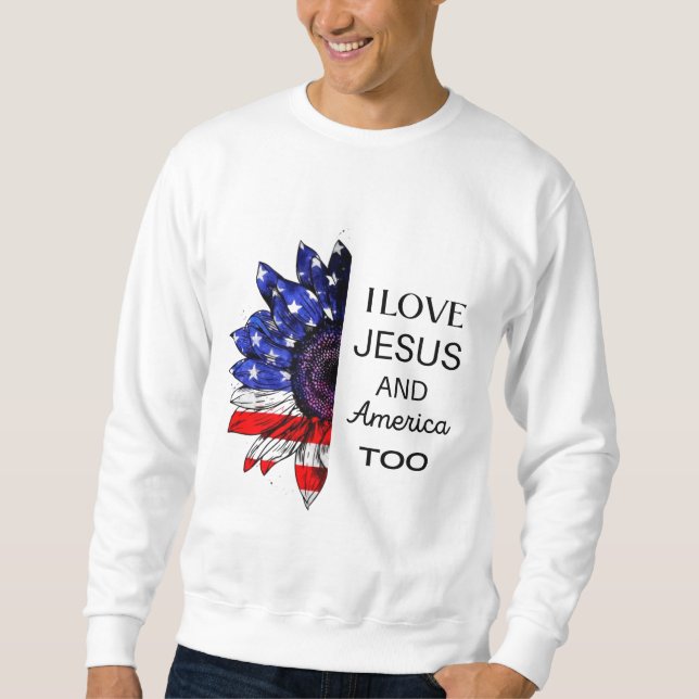Moletom Eu também amo Jesus e América (Frente)