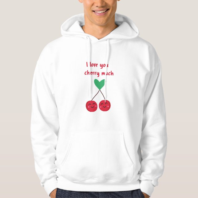 Moletom Eu Te Amo Muito Cereja Dia dos Namorados (Frente)