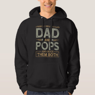 Moletom Eu Tenho Dois Títulos Pais E Pop Homens Retro Deco