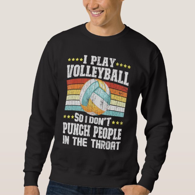 Moletom Eu Toco Gráfico De Voleibol Para Treinador De Joga (Frente)