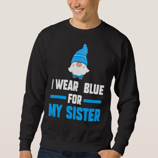 Moletom Eu Visto Azul Para Minha Irmã Autista (Frente)