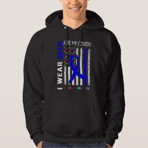 Moletom Eu Visto Fita Azul Para Minha Consciência Do Autis
