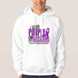 Moletom Eu visto o roxo para minha doença de Crohn do