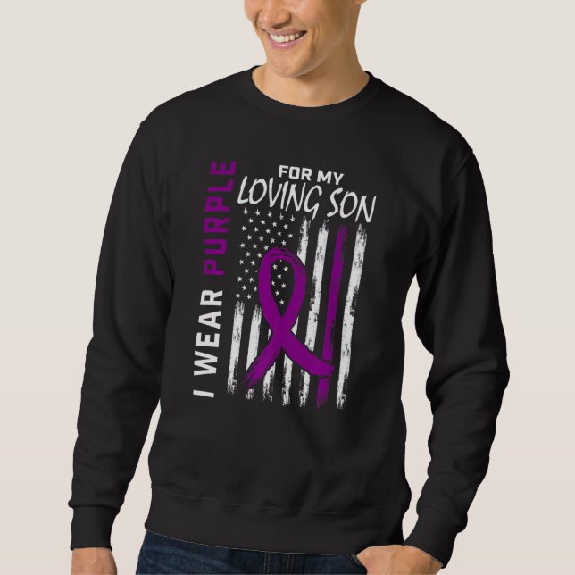 Moletom Eu Visto Roxo Para O Meu Filho Epilepsia Conscient (Frente)