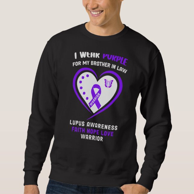 Moletom Eu Visto Roxo Para O Meu Irmão Lupus Awarene (Frente)