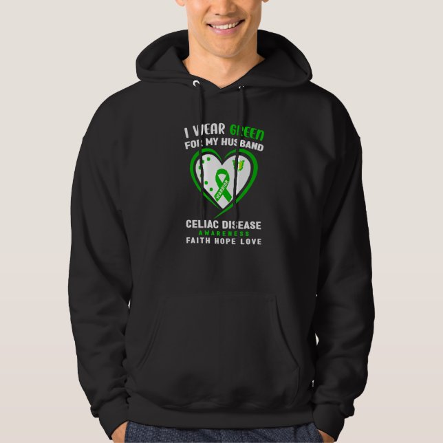Moletom Eu Visto Verde Para O Meu Marido Doença Celular Aw (Frente)